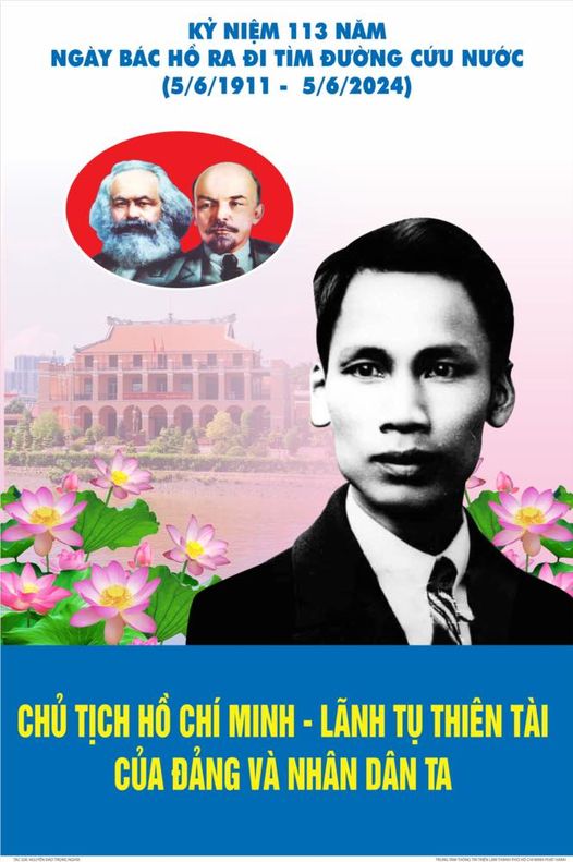 Kỷ niệm 113 năm Ngày Bác Hồ ra đi tìm đường cứu nước (05/6/1911 – 05/6/2024)